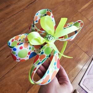 Colorful Polka Dot Hair Bow for Kids